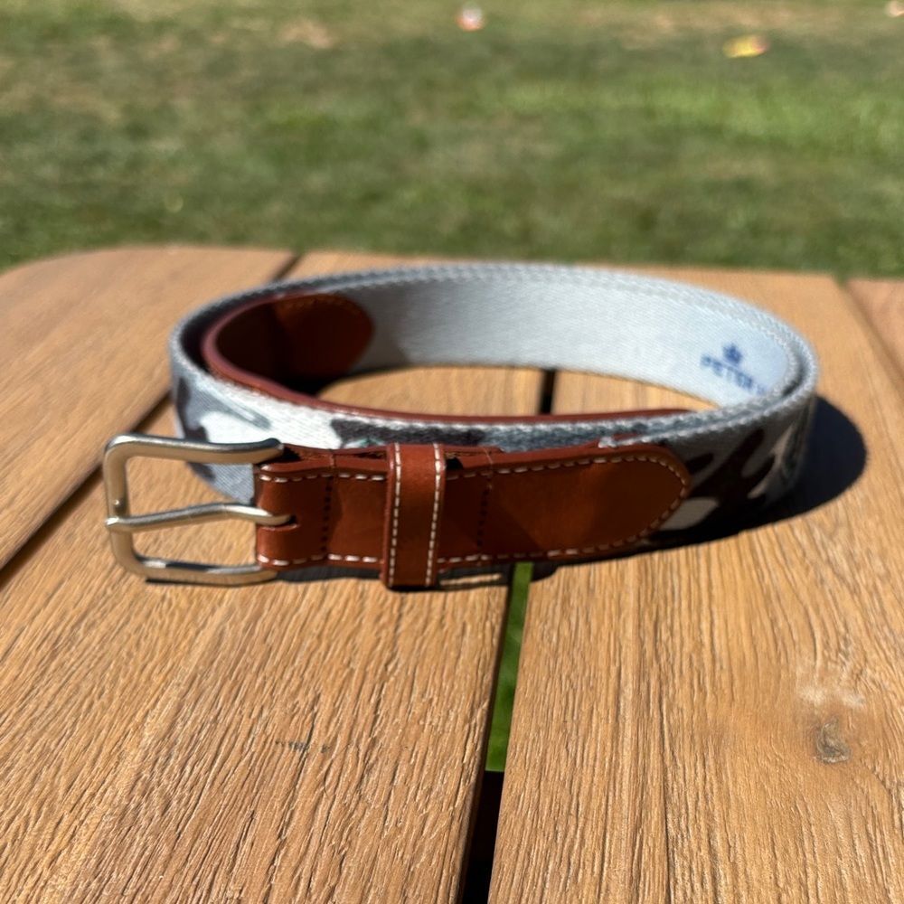 Peter Millar Camo British Open limited edition Men's Brown and Gray Belt size 42